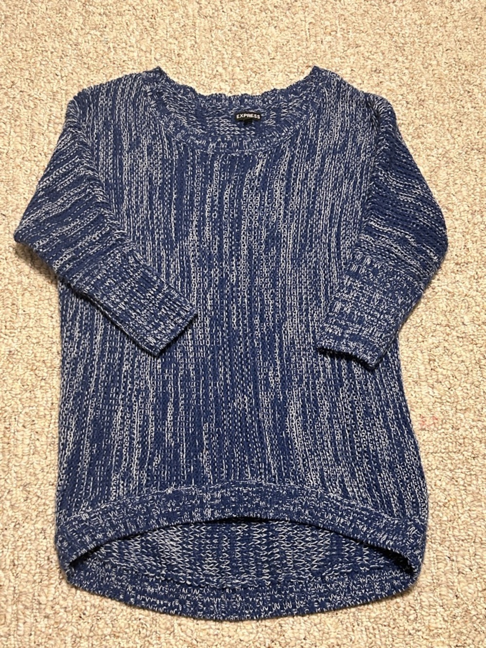 Express Marled Navy Crewneck Sweater – Women’s Medium, EUC